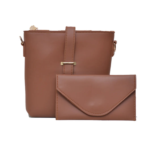 Chic Cross Body Bag Color-Mustrad Brown