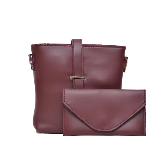 Chic Cross Body Bag Color-Maroon