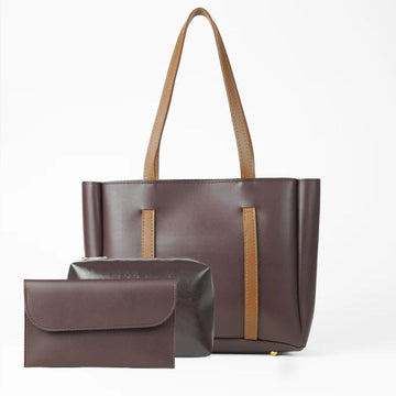 3 in 1 Auna Tote Bag For Women-Maroon