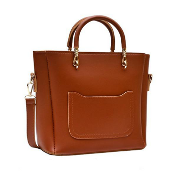 Elegant Shoulder Bag Color-Mustrad Brown